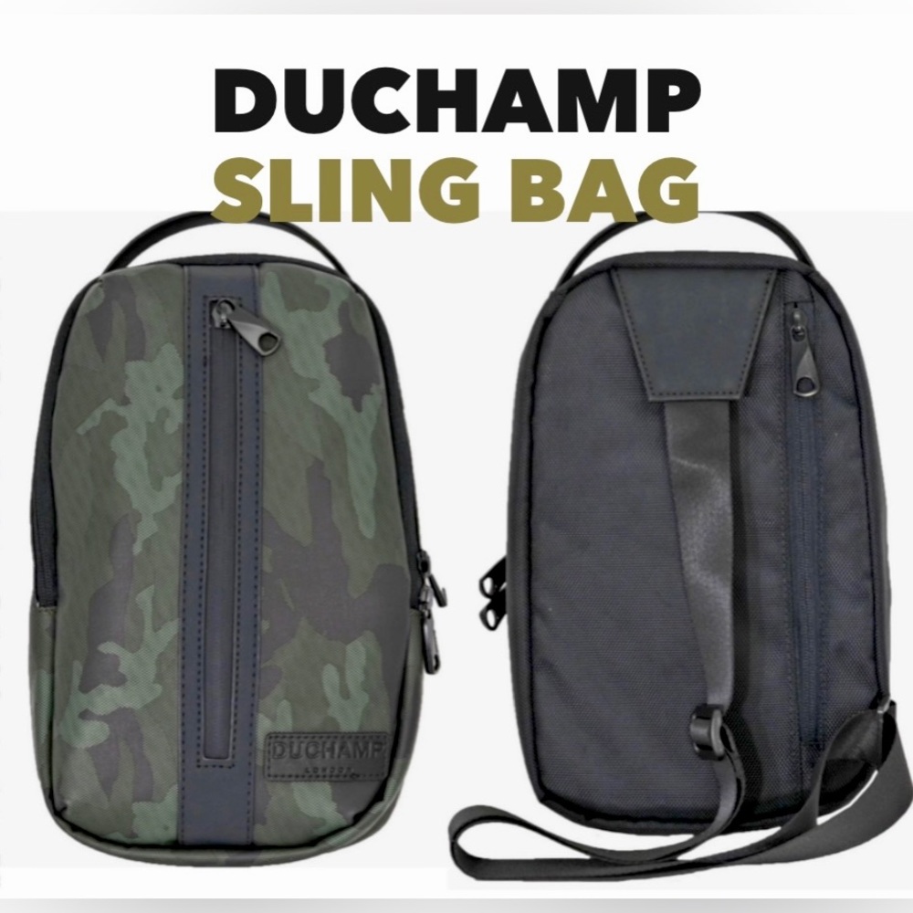 Duchamp Sling Bag ✨ Olive Camo 7.25l × 2d x 11.5h | army green camouflage travel